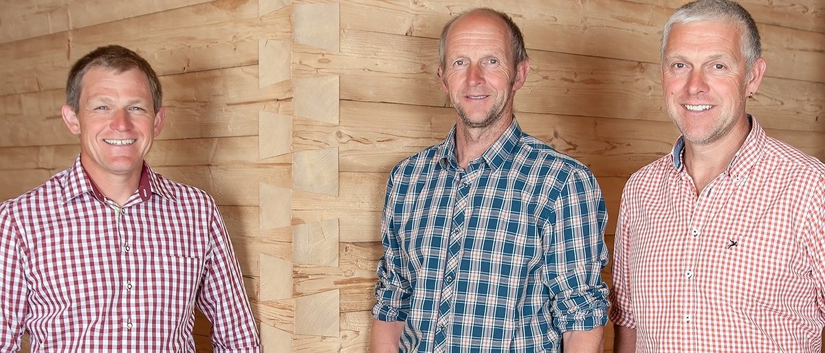 Die Zimmerleute und erfolgreichen Unternehmer Franz, Hubert und Stefan Dufter