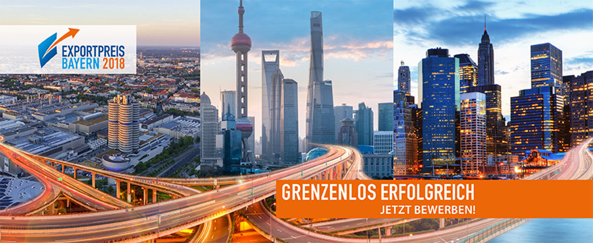Bewerben Sie sich jetzt für den Exportpreis Bayern und erzählen Sie uns Ihre erfolgreiche Exportgeschichte!